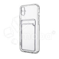 Чехол-накладка для iPhone 16 (с защитой камеры, карманом для карт, прозрачный)
