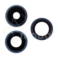 Стекло камеры для iPhone 15 Pro (комплект 3 шт.) Синий