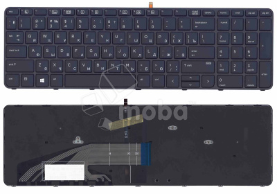 Клавиатура для ноутбука HP ProBook 450 G3 455 G3  черная с подсветкой