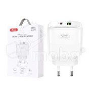 Сетевое зарядное устройство USB/Type-C XO L137 (20W, QС3.0, PD, 2 порта) Белый