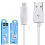 Кабель USB - MicroUSB Hoco X1 (2.4A) Белый
