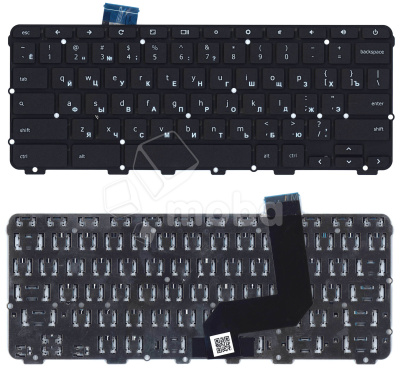 Клавиатура для ноутбука Lenovo Chromebook N22 черная без рамки