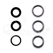 Стекло камеры для iPhone 16 Pro/16 Pro Max (комплект 3 шт.) Белый