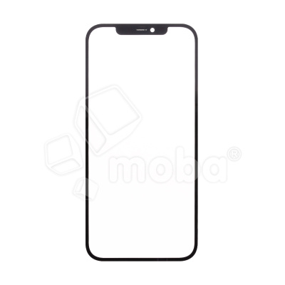 Стекло для переклейки iPhone 12 Pro Max в сборе с OCA пленкой Черный - OR (Feaglet)