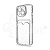 Чехол-накладка для iPhone 15 (с защитой камеры, карманом для карт, прозрачный)