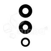 Стекло камеры для Xiaomi Redmi Note 12 Pro+ (221013164UG) (комплект 3 шт.) Черный